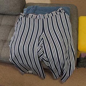 Eloquii Navy Striped Dress Slacks